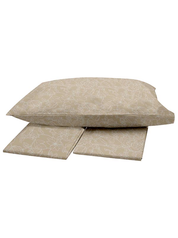 Παπλωματοθήκη Menta Εμπριμέ 020 Beige Υπέρδιπλη (230x250)