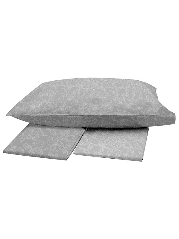 Παπλωματοθήκη Menta Εμπριμέ 020 Grey Υπέρδιπλη (230x250)