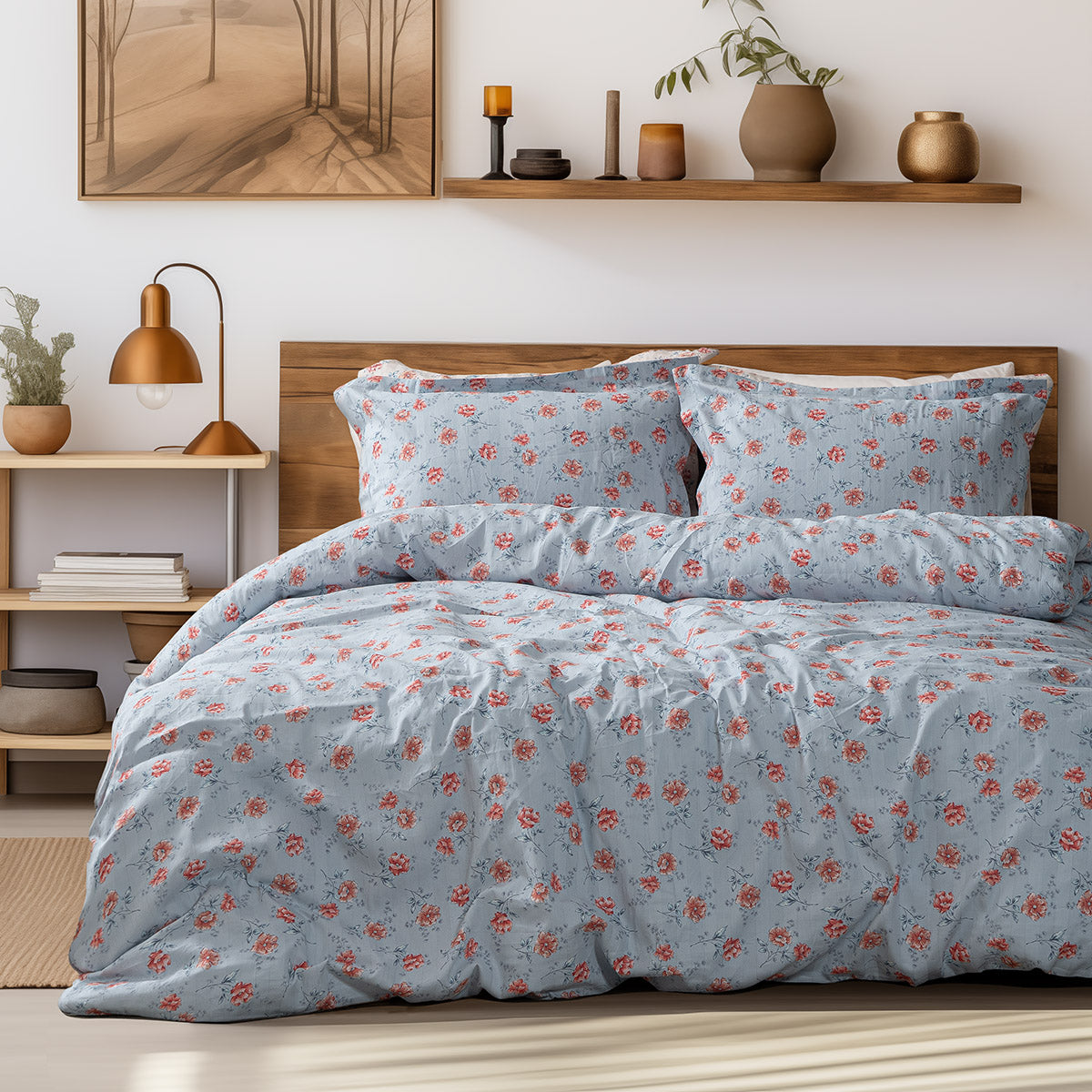Σετ σεντόνια υπέρδιπλα με λάστιχο Art 12219 Ivy 100% Βαμβακοσατέν 300tc 170x200+30 Γκρι Γκρι / Υπέρδιπλο