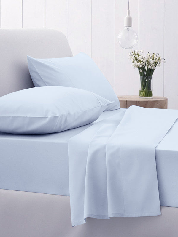 Κατωσέντονο Cotton Feelings με λάστιχο 103 Light Blue Υπέρδιπλο (180x200+30)