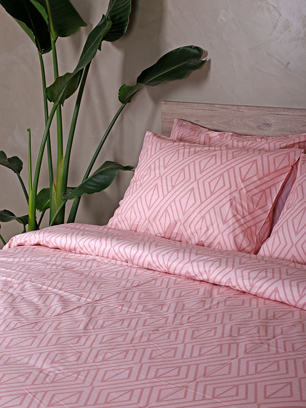 Σετ Σεντόνια Cotton Feelings 2042 Pink Μονό (165×270)