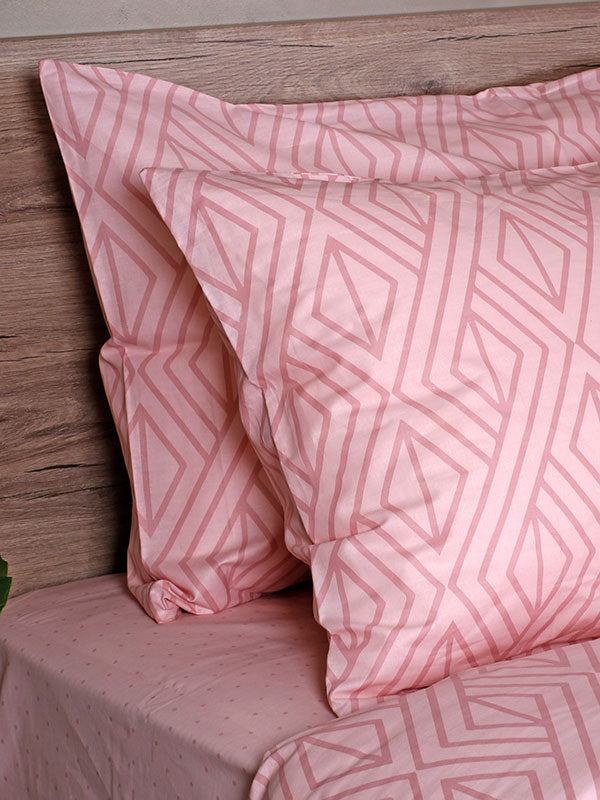 Σετ Σεντόνια Cotton Feelings 2042 Pink Μονό (165×270)