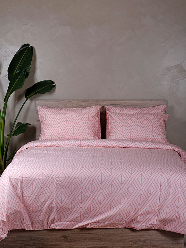 Σετ Σεντόνια Cotton Feelings 2042 Pink Μονό (165×270)