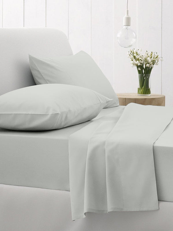 Σετ Σεντόνια Cotton Feelings 106 Light Grey Μονό με λάστιχο(105×205+30)