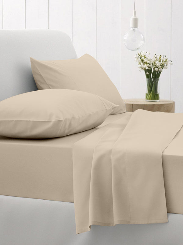 Σετ Σεντόνια Cotton Feelings 109 Sand Μονό με λάστιχο(105×205+30)