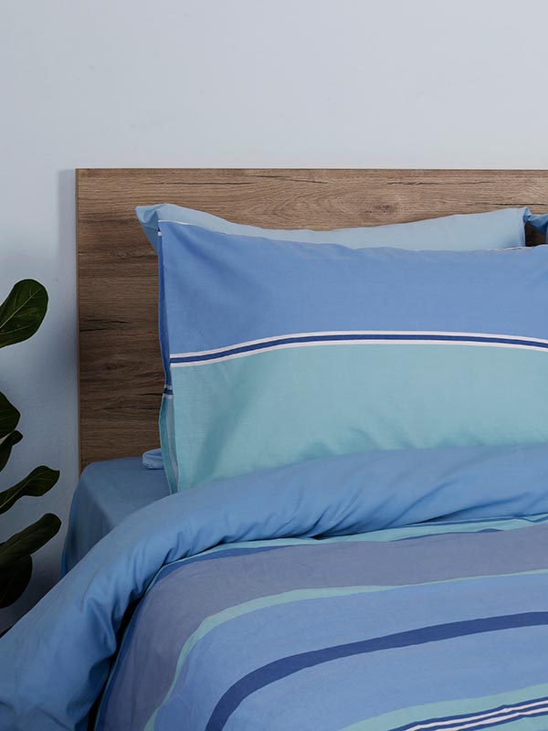 Σετ Σεντόνια Cotton Feelings 2034 Blue Μονό (165×270)