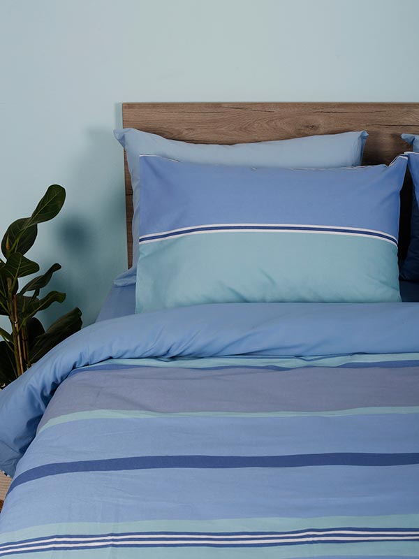 Σετ Σεντόνια Cotton Feelings 2034 Blue Μονό (165×270)