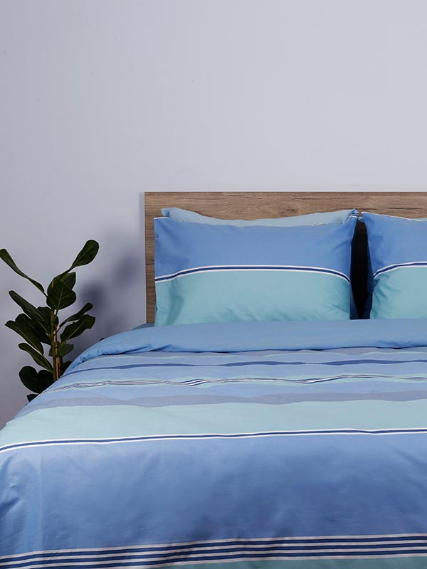 Σετ Σεντόνια Cotton Feelings 2034 Blue Μονό (165×270)