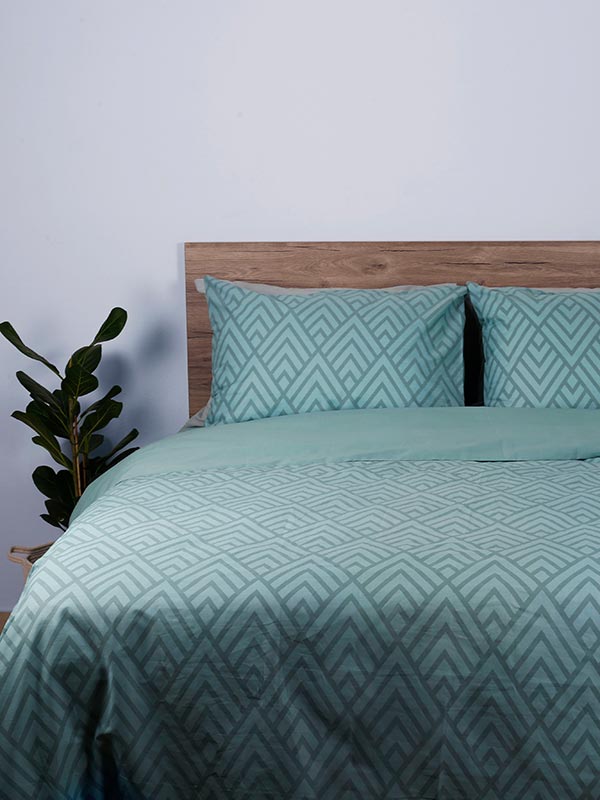 Σετ Σεντόνια Cotton Feelings 2036 Aqua Μονό (165×270)
