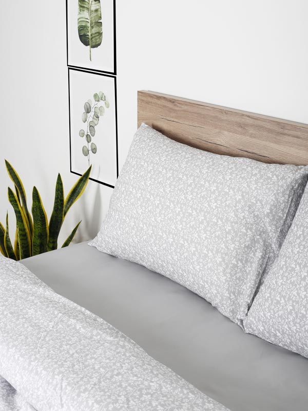 Σετ Σεντόνια Cotton Feelings 920 Grey Μονό (165×270)