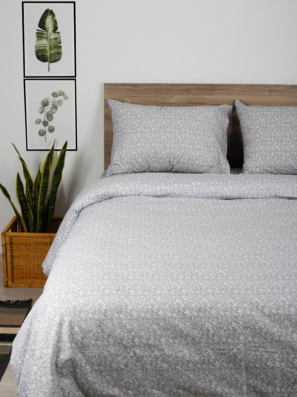 Σετ Σεντόνια Cotton Feelings 920 Grey Μονό (165×270)