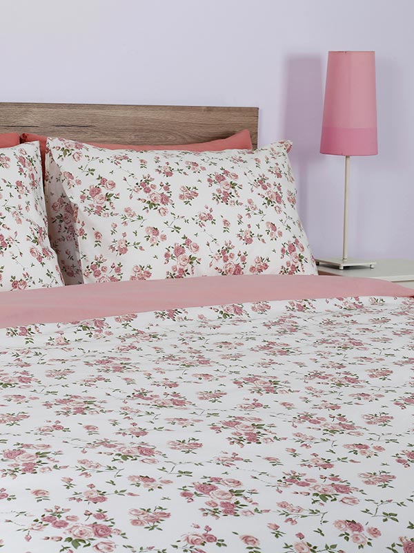 Σετ Σεντόνια Cotton Feelings 929 Pink Μονό (165×270)