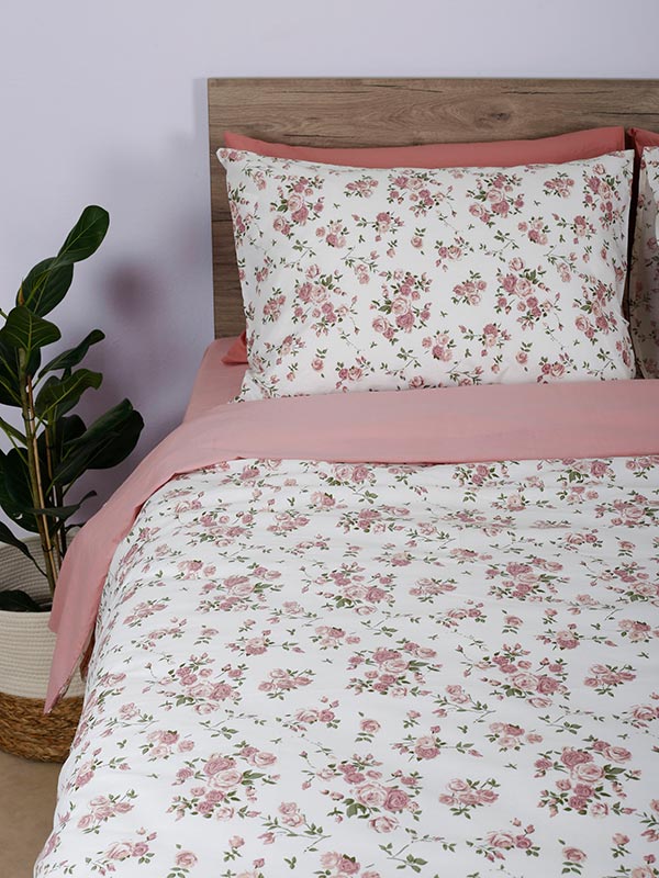 Σετ Σεντόνια Cotton Feelings 929 Pink Μονό (165×270)