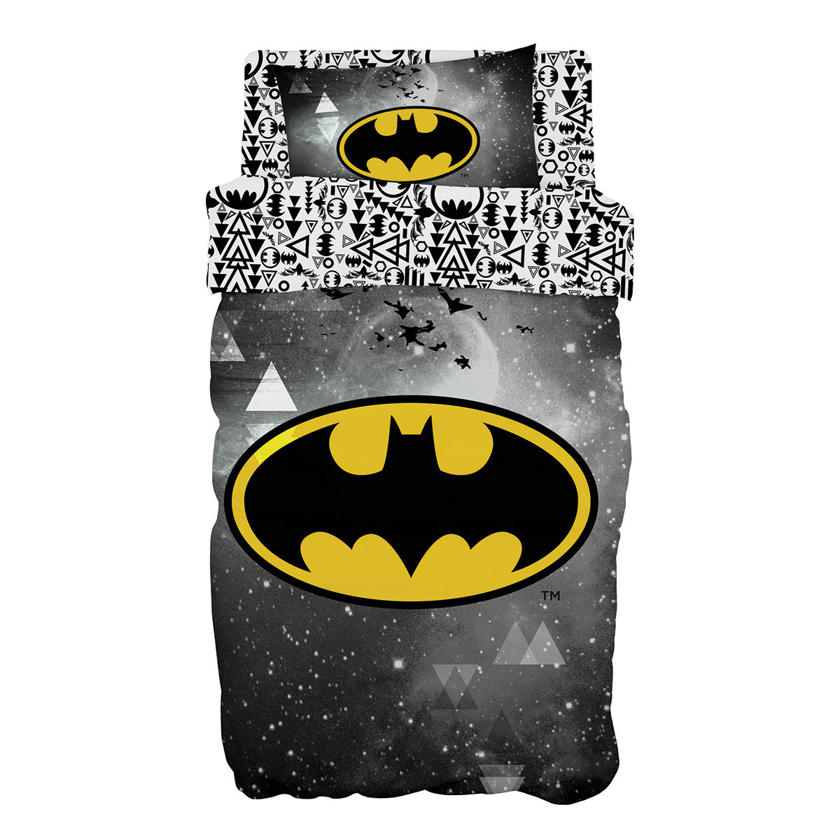 Σετ σεντόνια μονά Art 6184 Batman 165x250 Γκρι Γκρι / 165x250