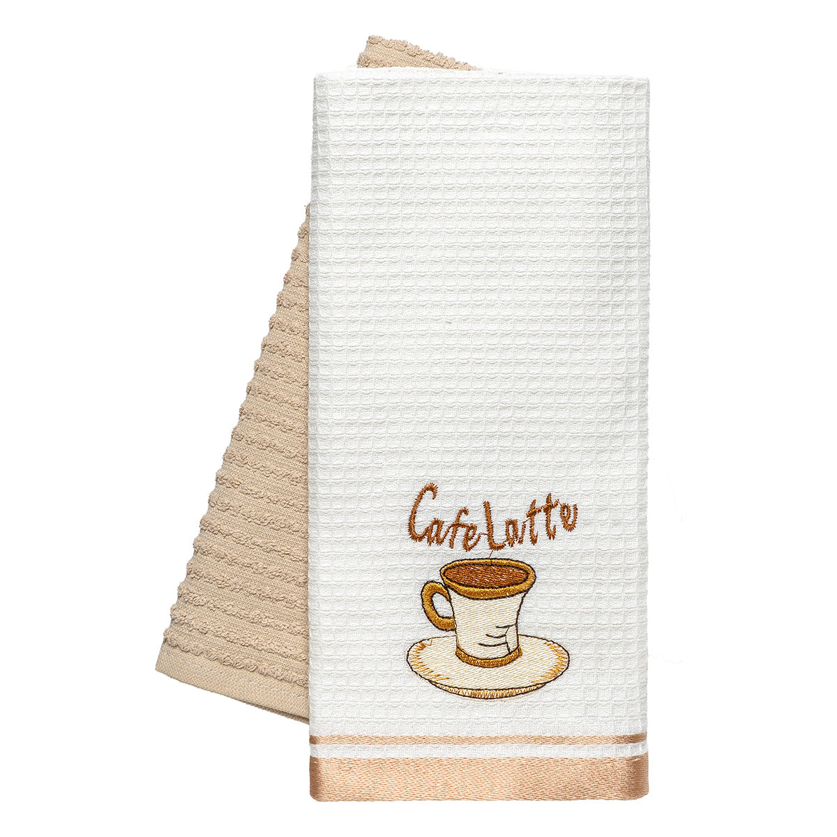 Ποτηρόπανα σετ 2τμχ Latte Art 8804 40x60 Μπεζ Μπεζ / 40x60