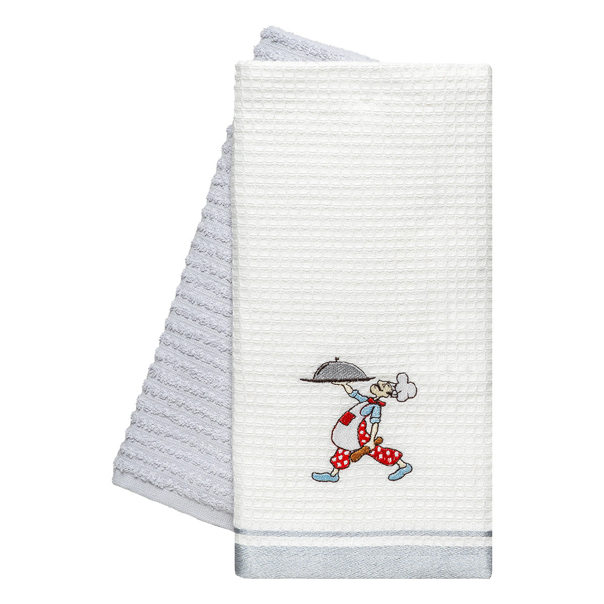 Ποτηρόπανα σετ 2τμχ Chef Art 8805 40x60 Γκρι Γκρι / 40x60