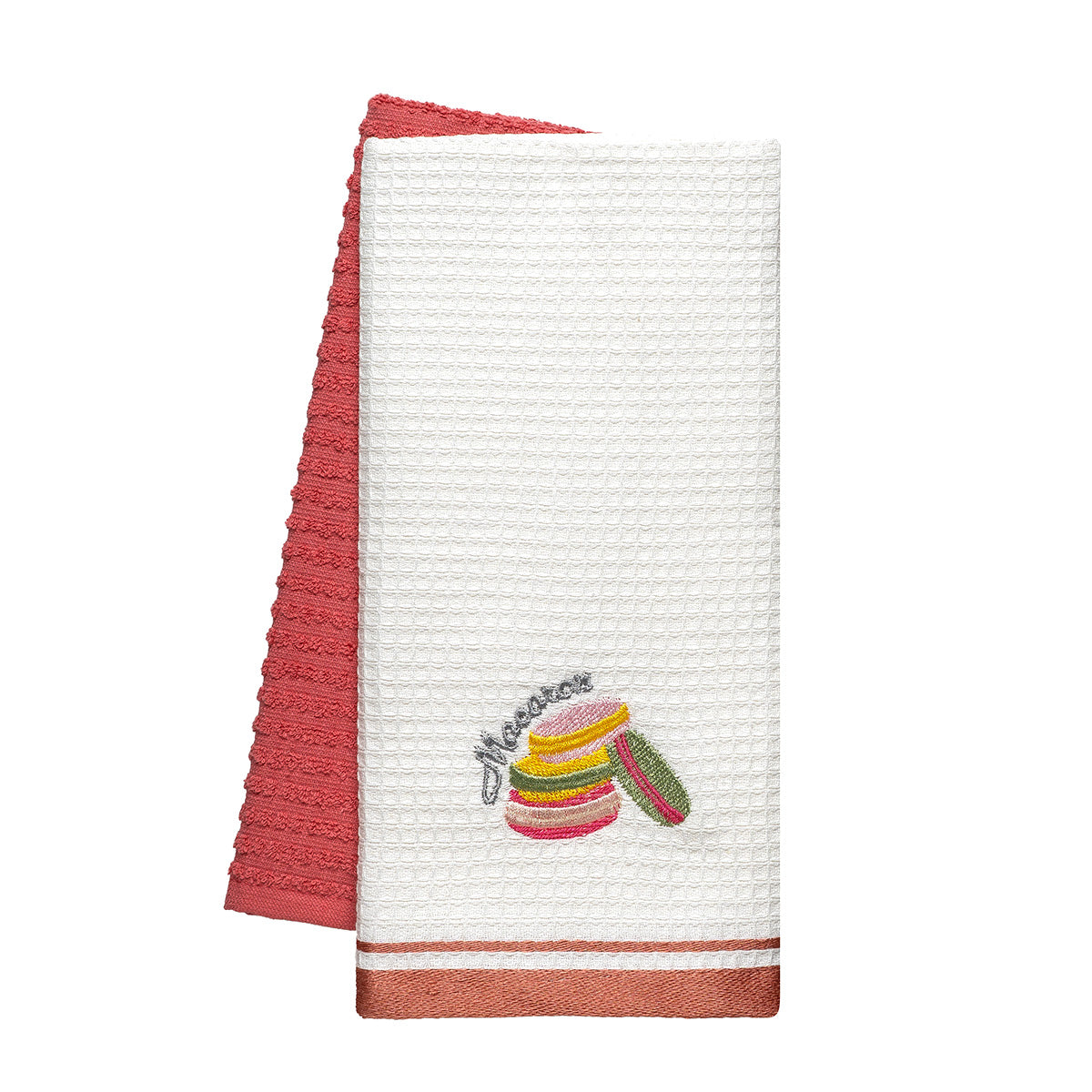 Ποτηρόπανα σετ 2τμχ Macarons Art 8809 40x60 Ροδακινί Ροδακινί / 40x60