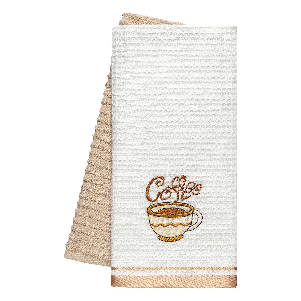 Ποτηρόπανα σετ 2τμχ Coffe Art 8810 40x60 Μπεζ Μπεζ / 40x60