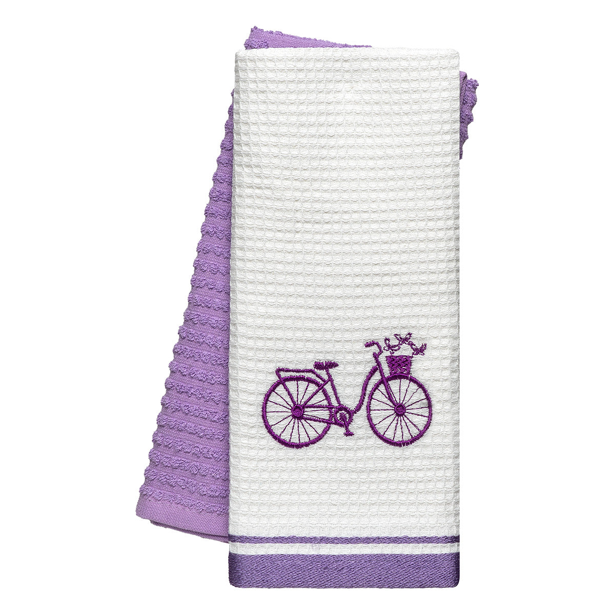 Ποτηρόπανα σετ 2τμχ Bicycle Art 8812 40x60 Λιλά Λιλά / 40x60