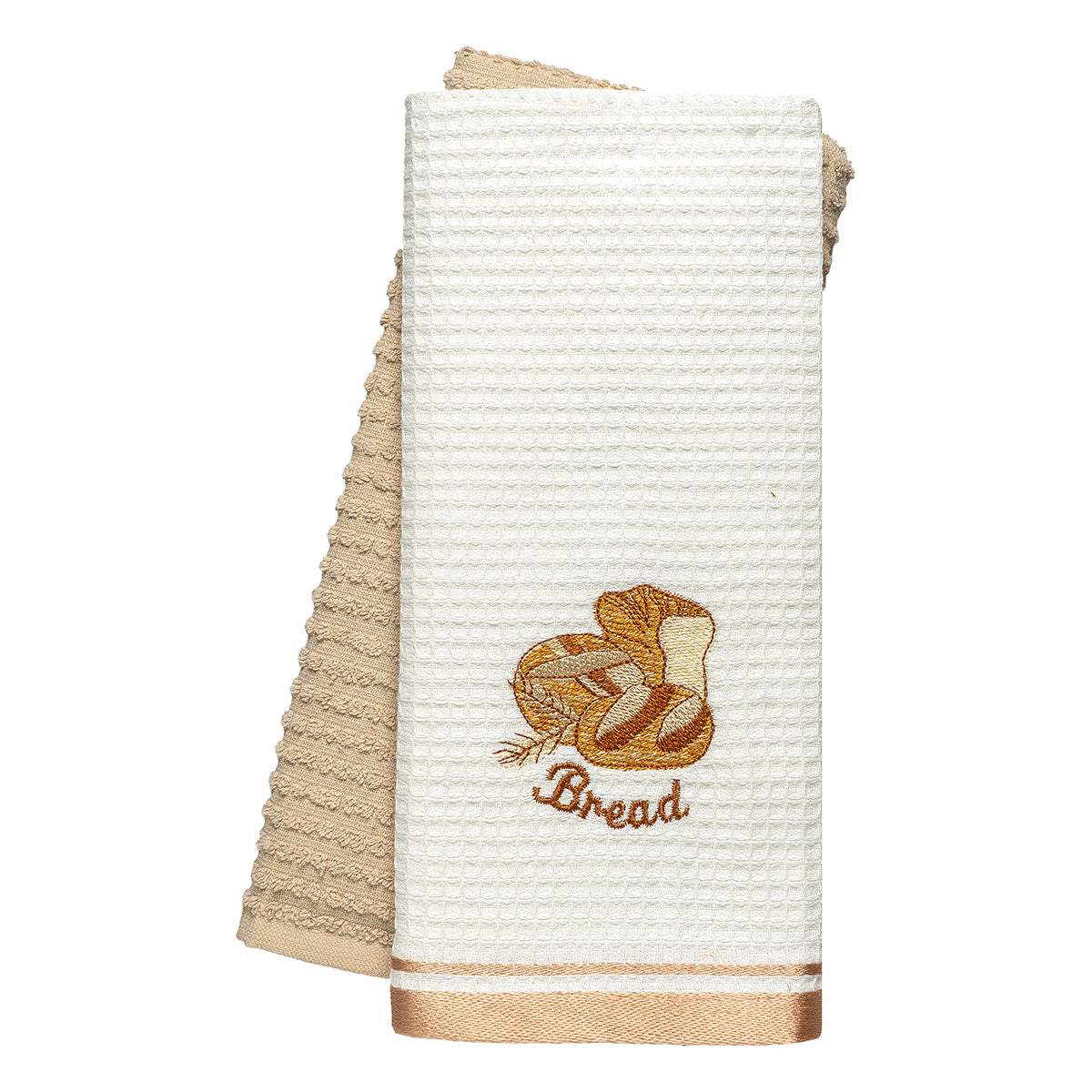 Ποτηρόπανα σετ 2τμχ Bread Art 8813 40x60 Μπεζ Μπεζ / 40x60