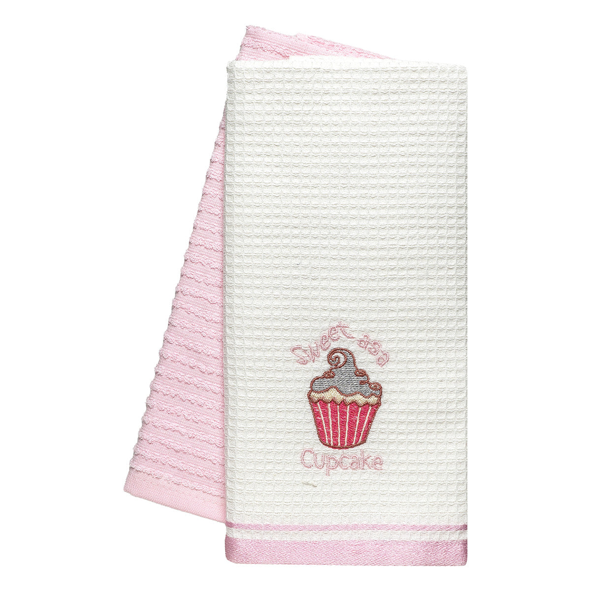 Ποτηρόπανα σετ 2τμχ Cupcake Art 8815 40x60 Ροζ Ροζ / 40x60