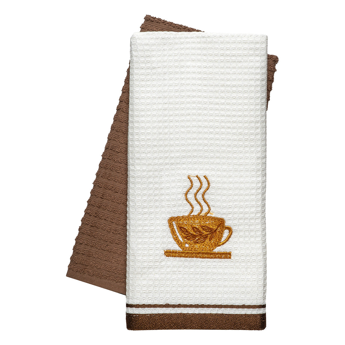 Ποτηρόπανα σετ 2τμχ Chocolate Art 8818 40x60 Καφέ Καφέ / 40x60