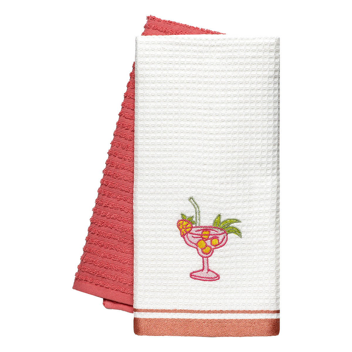 Ποτηρόπανα σετ 2τμχ Martini Art 8819 40x60 Ροδακινί Ροδακινί / 40x60