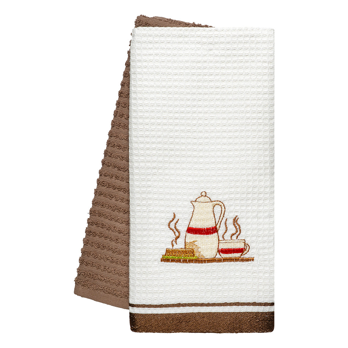 Ποτηρόπανα σετ 2τμχ Breakfast Art 8820 40x60 Καφέ Καφέ / 40x60