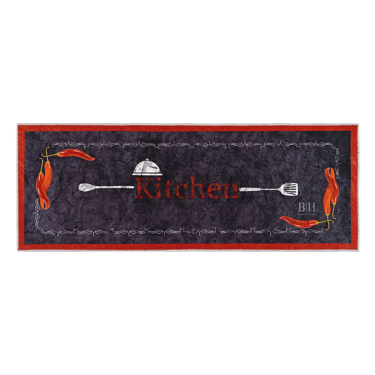 Kitchen mat 9016 0.60x1.60 Black,Red