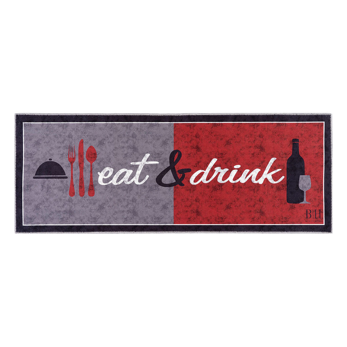 Kitchen mat 9025 0.60x1.60 Gray,Red