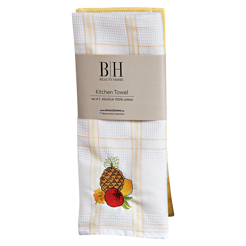 Tea towels set of 2 Art 8287 40x60 Yellow